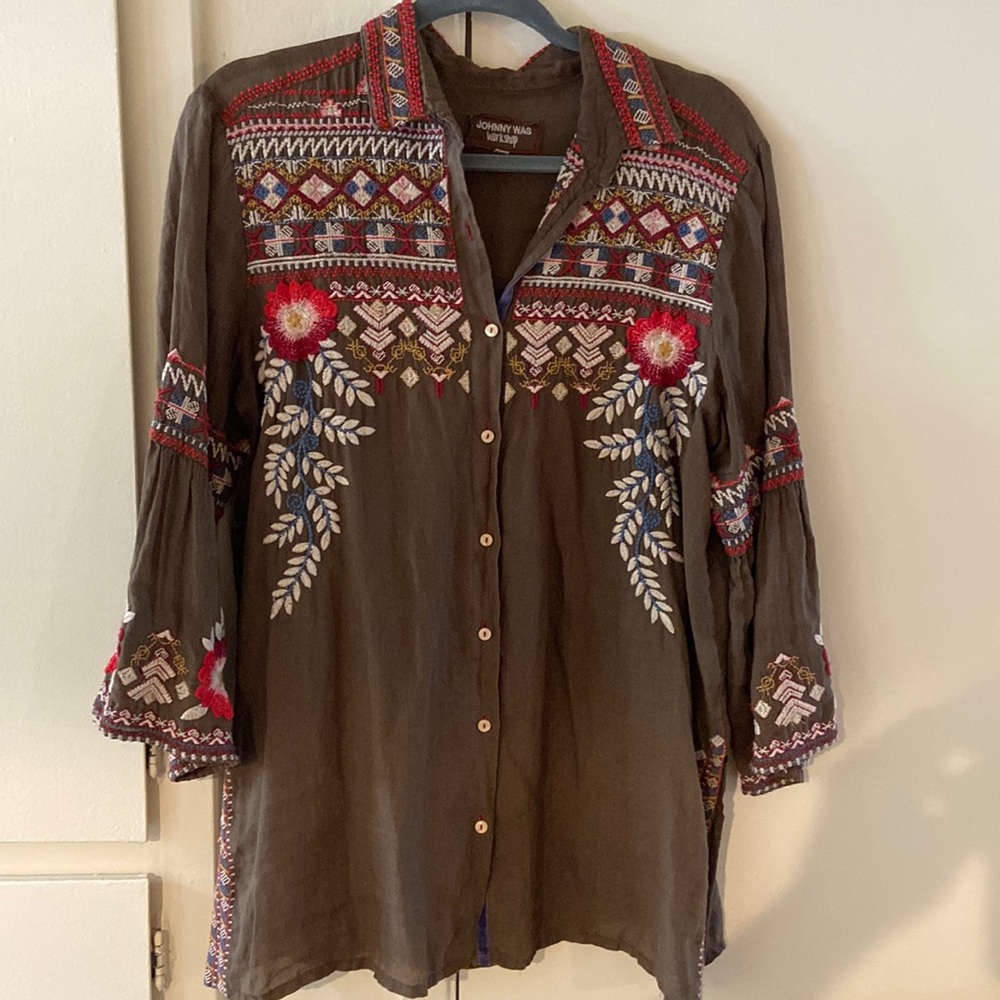 Johnny Was Linen Blouse